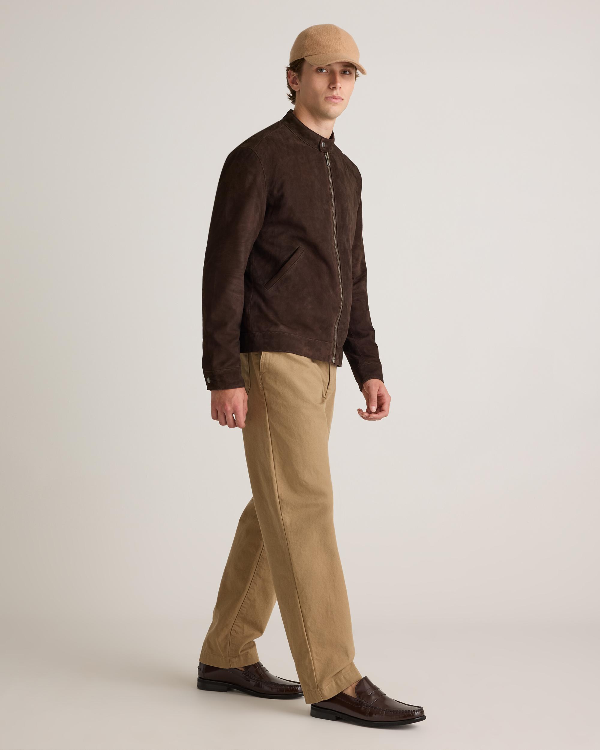 Quince | Men's 100% Suede Café Racer Jacket Leather Product Image