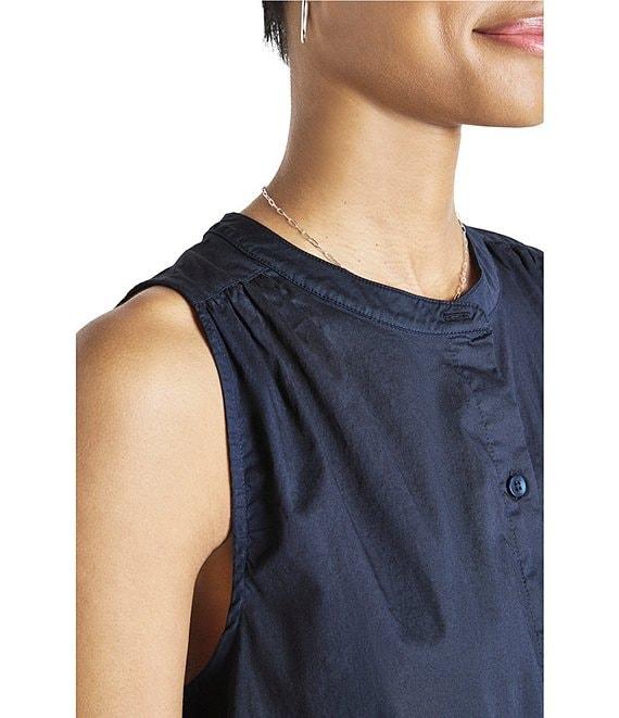 Splendid Warren Crew Neck Sleeveless Button Front Tank Top Product Image