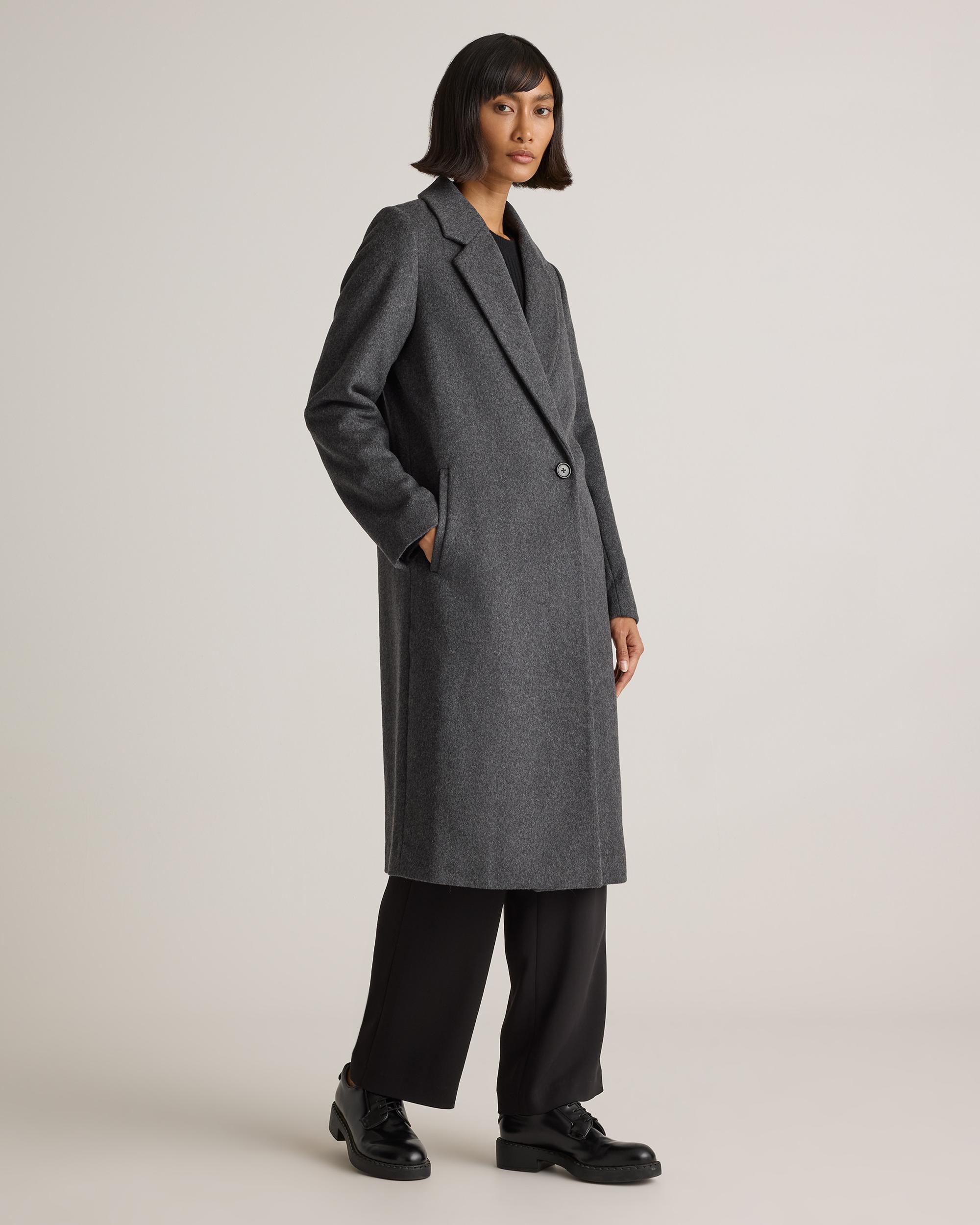 Quince | Women's Italian Wool Classic Single-Breasted Coat Wool/Nylon Product Image