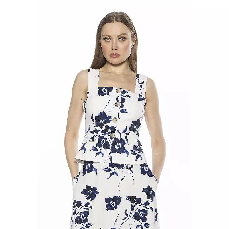 Women's ALEXIA ADMOR Poelne Removable Strap Button Down Vest Top,  Product Image