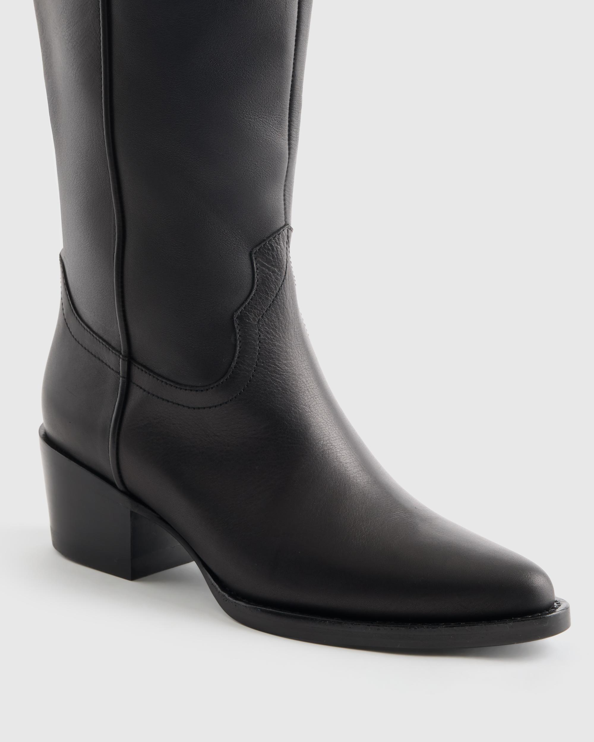 Quince | Women's Italian Leather Tall Western Boots Product Image