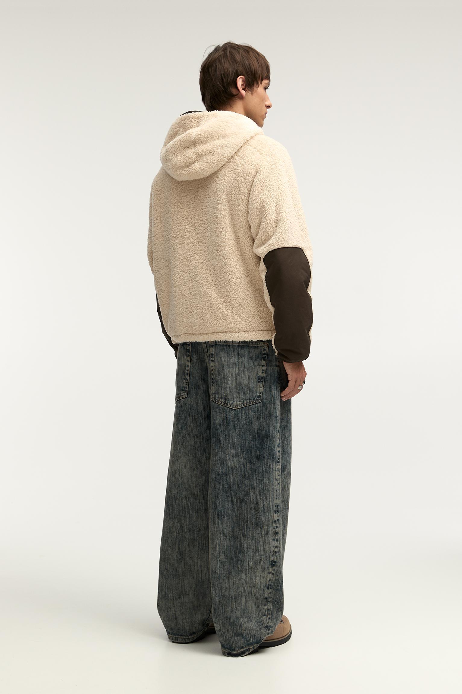 Hooded teddy jacket Product Image