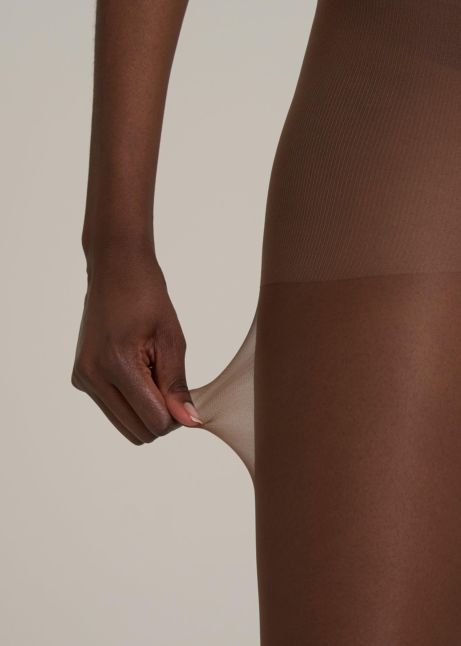 Ultra Sheer Pantyhose for Tall Women in Soft Cocoa Female Product Image