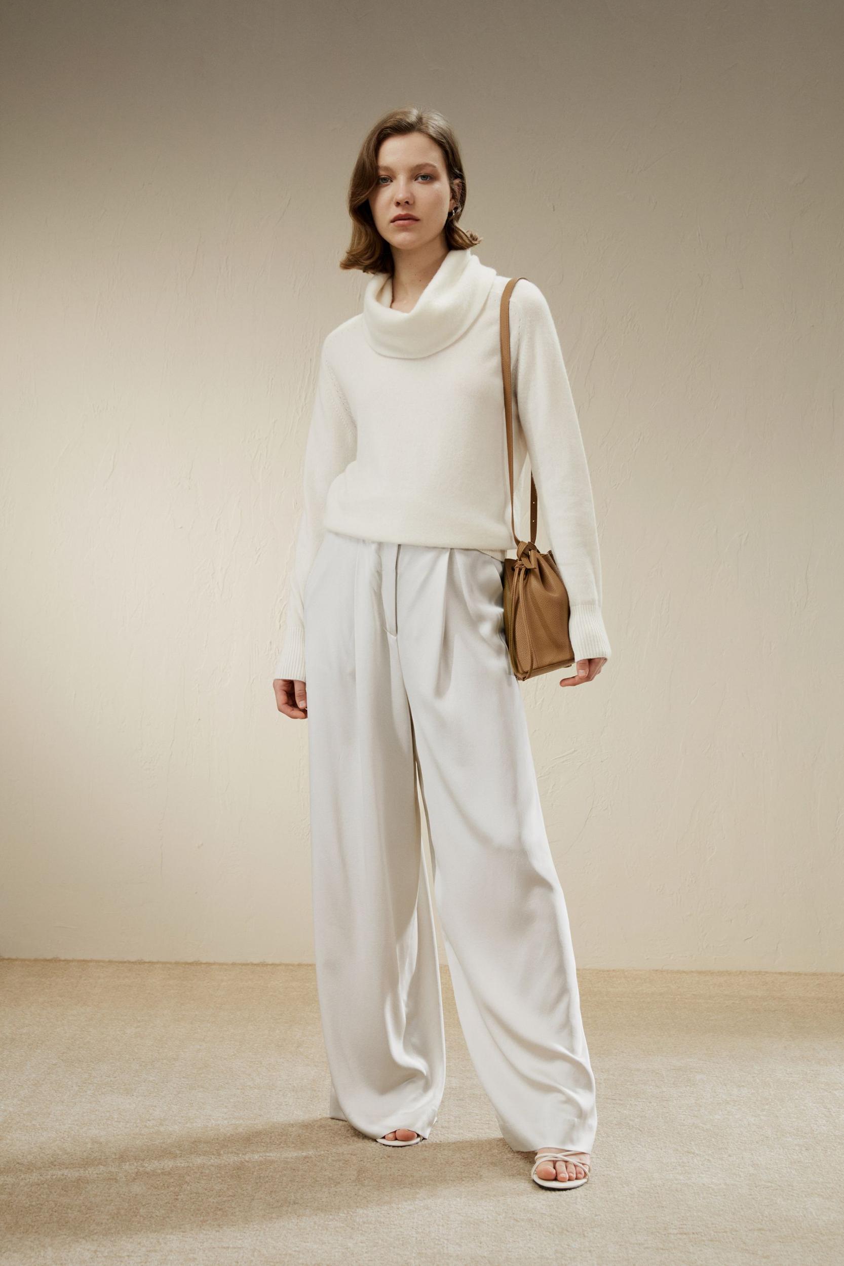 Cashmere Cowl Neck Sweater Product Image