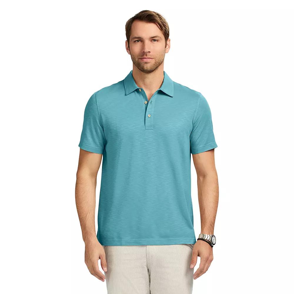 Men's IZOD Saltwater Dockside Short Sleeve Polo Shirt, Size: Large, Adriatic Blue Product Image