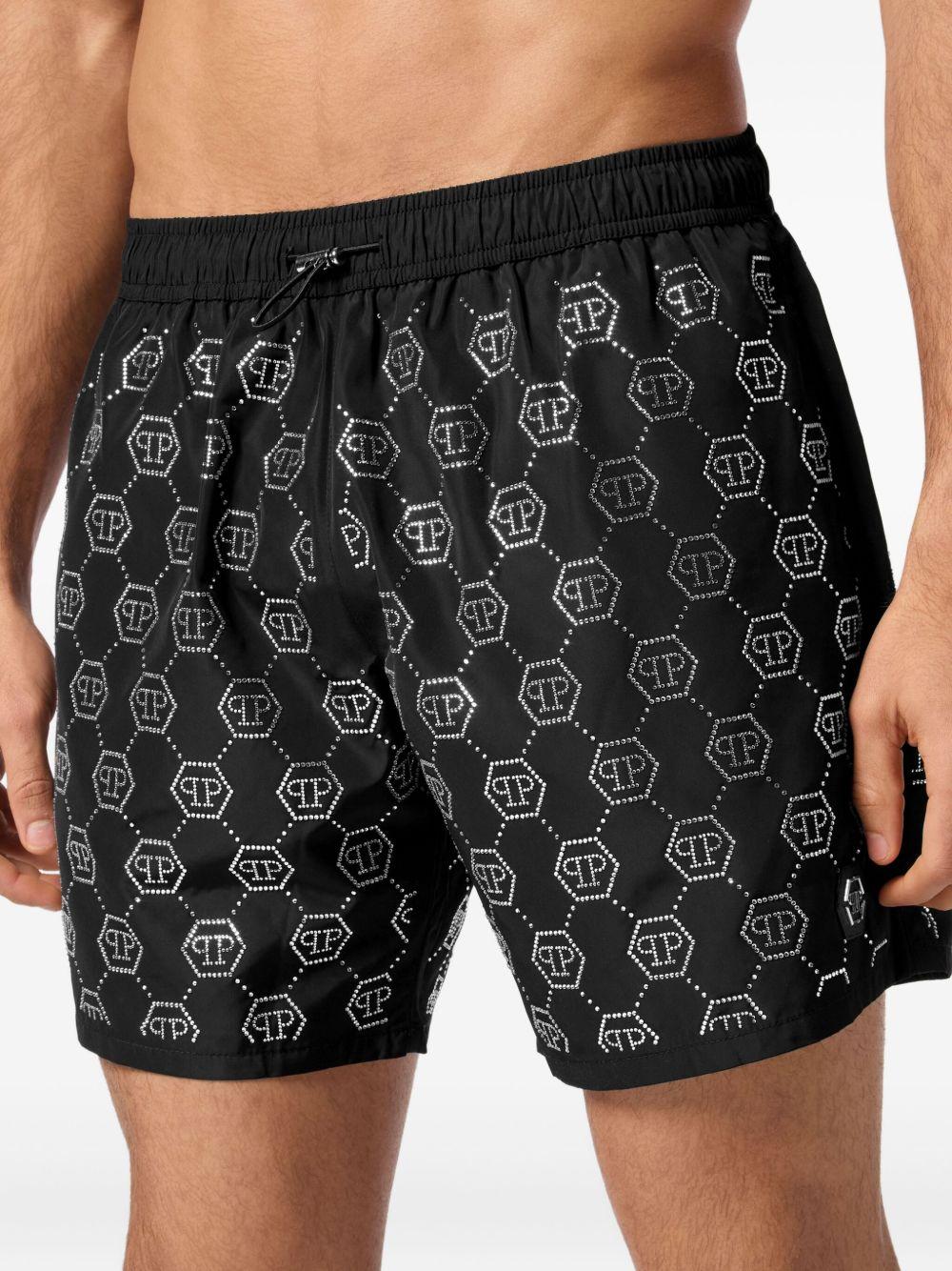 crystal-monogram swim shorts Product Image