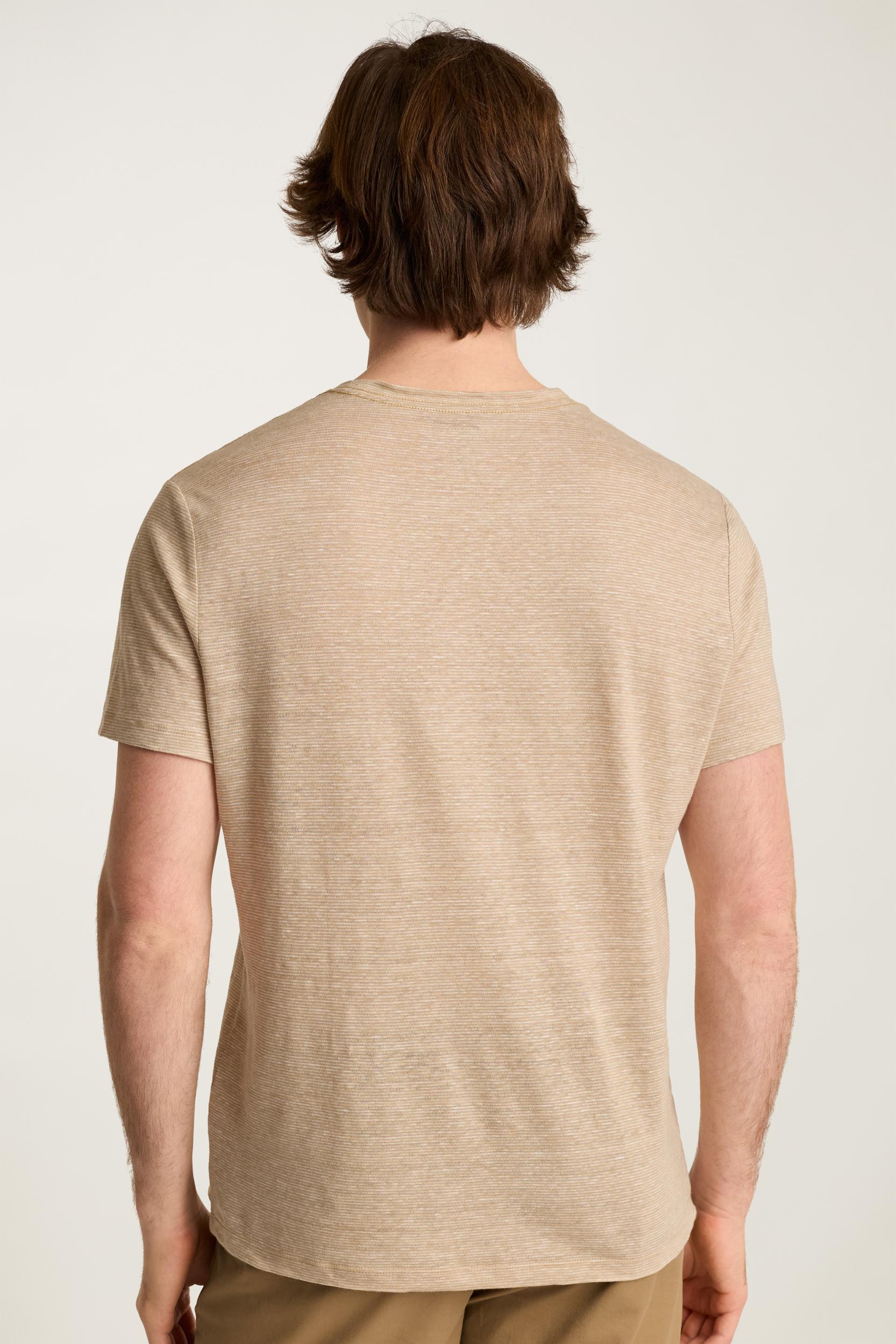 Linen Crew Neck Tee Product Image
