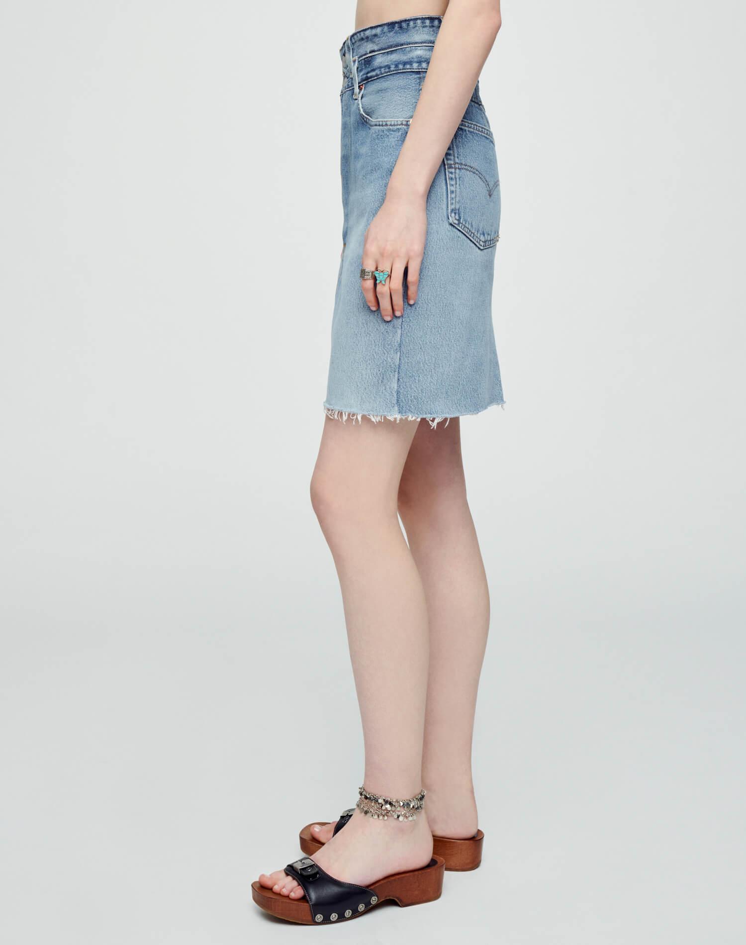 Levi's Double Waisted Pencil Skirt - Indigo (Retail) Product Image