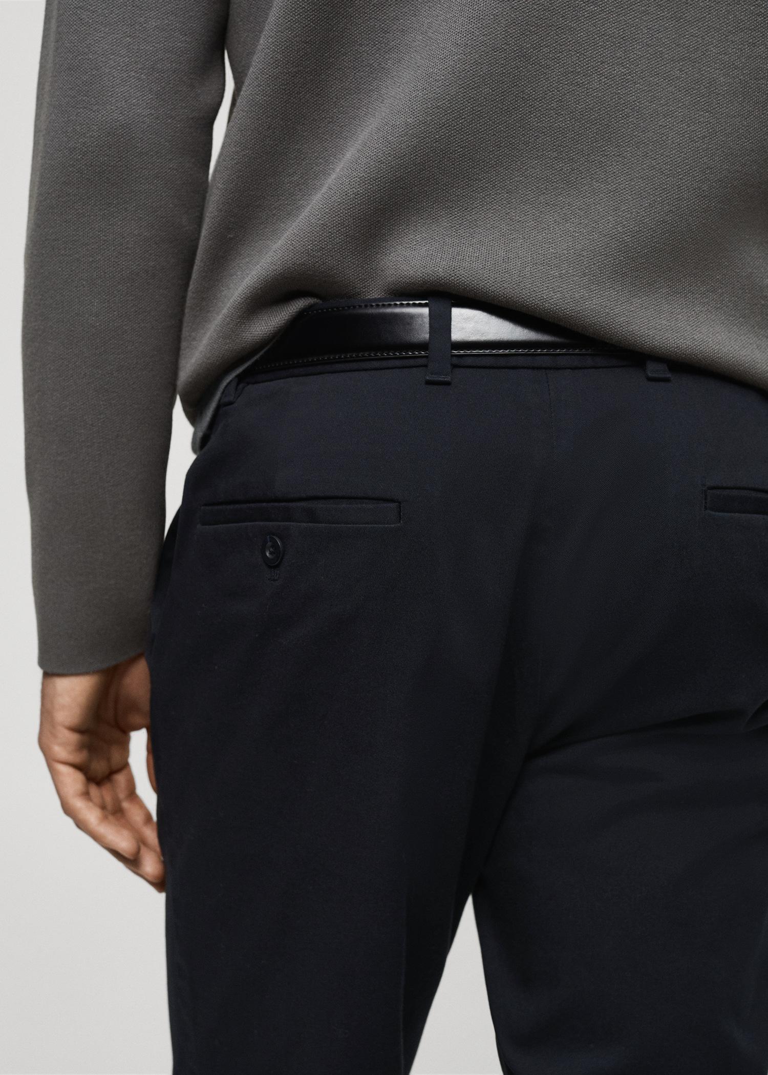 Barna slim-fit twill chino pants - Men | MANGO USA Product Image
