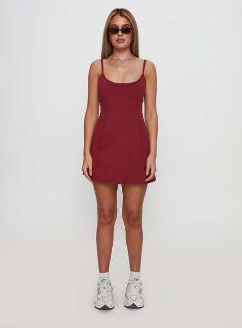 Ambition Activewear Mini Dress Cherry Product Image