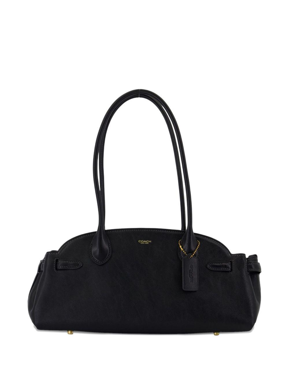 logo-detail leather shoulder bag Product Image