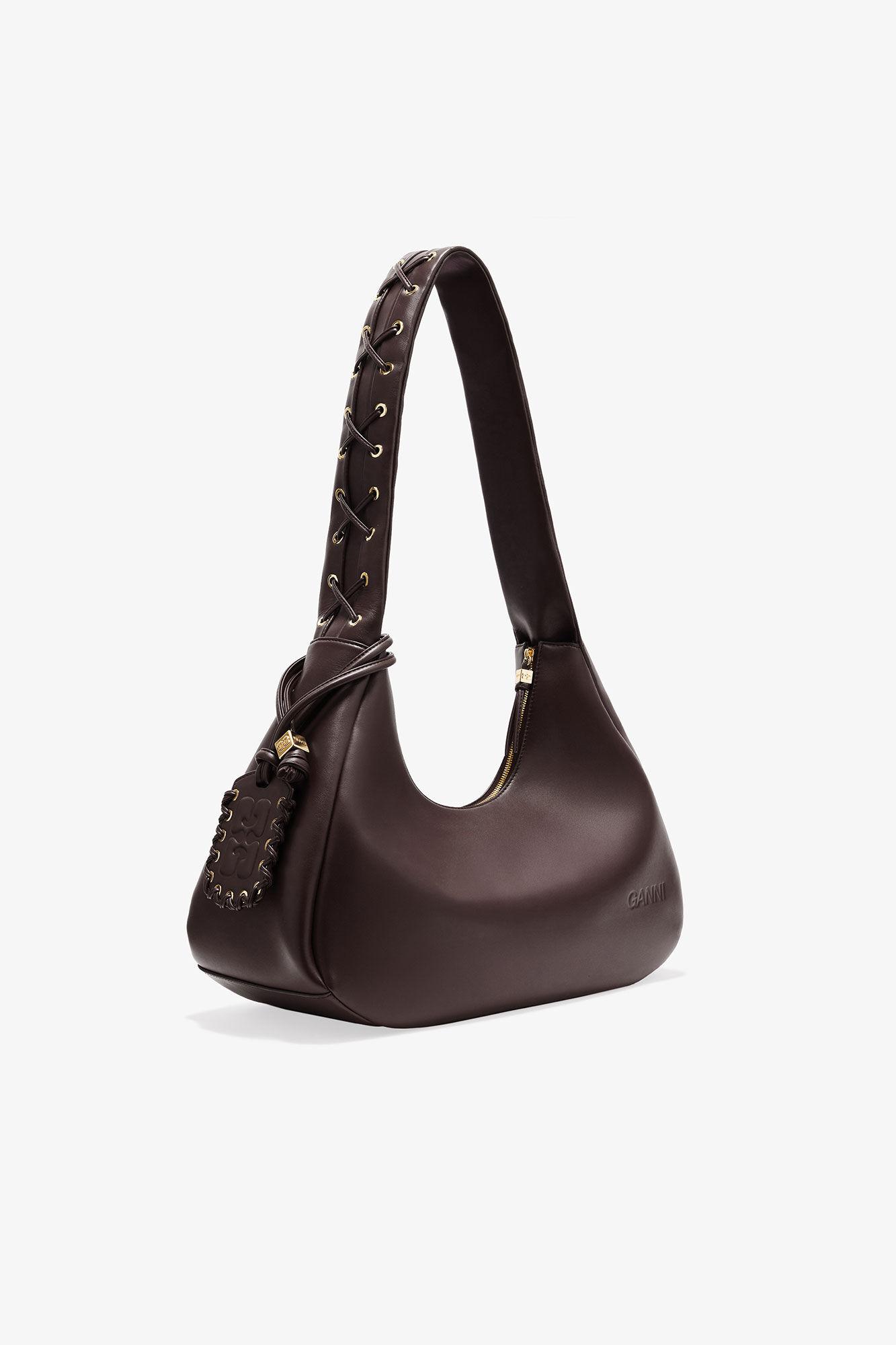 Brown Medium Laces Hobo Bag Product Image