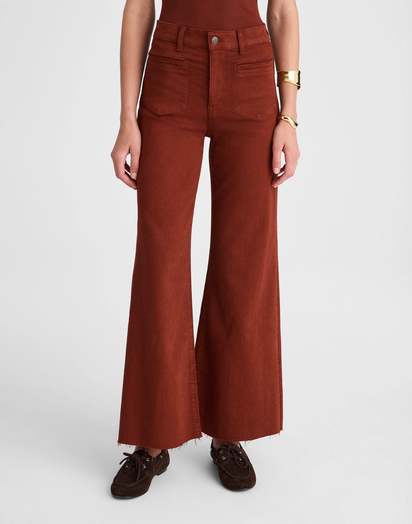 Flared Wide-Leg Crop Jeans Product Image