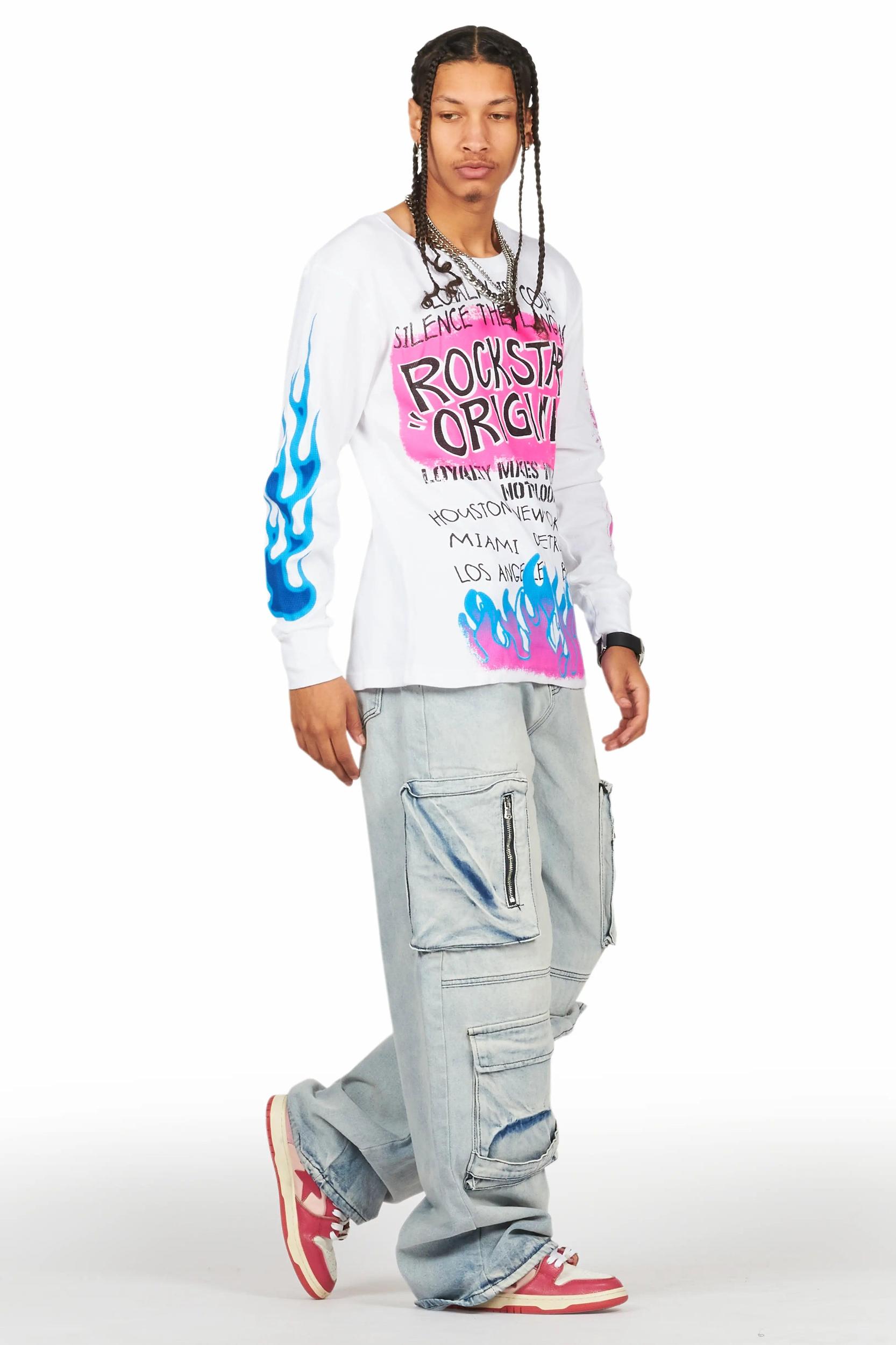 Esben Blue Baggy Fit Jean Male Product Image