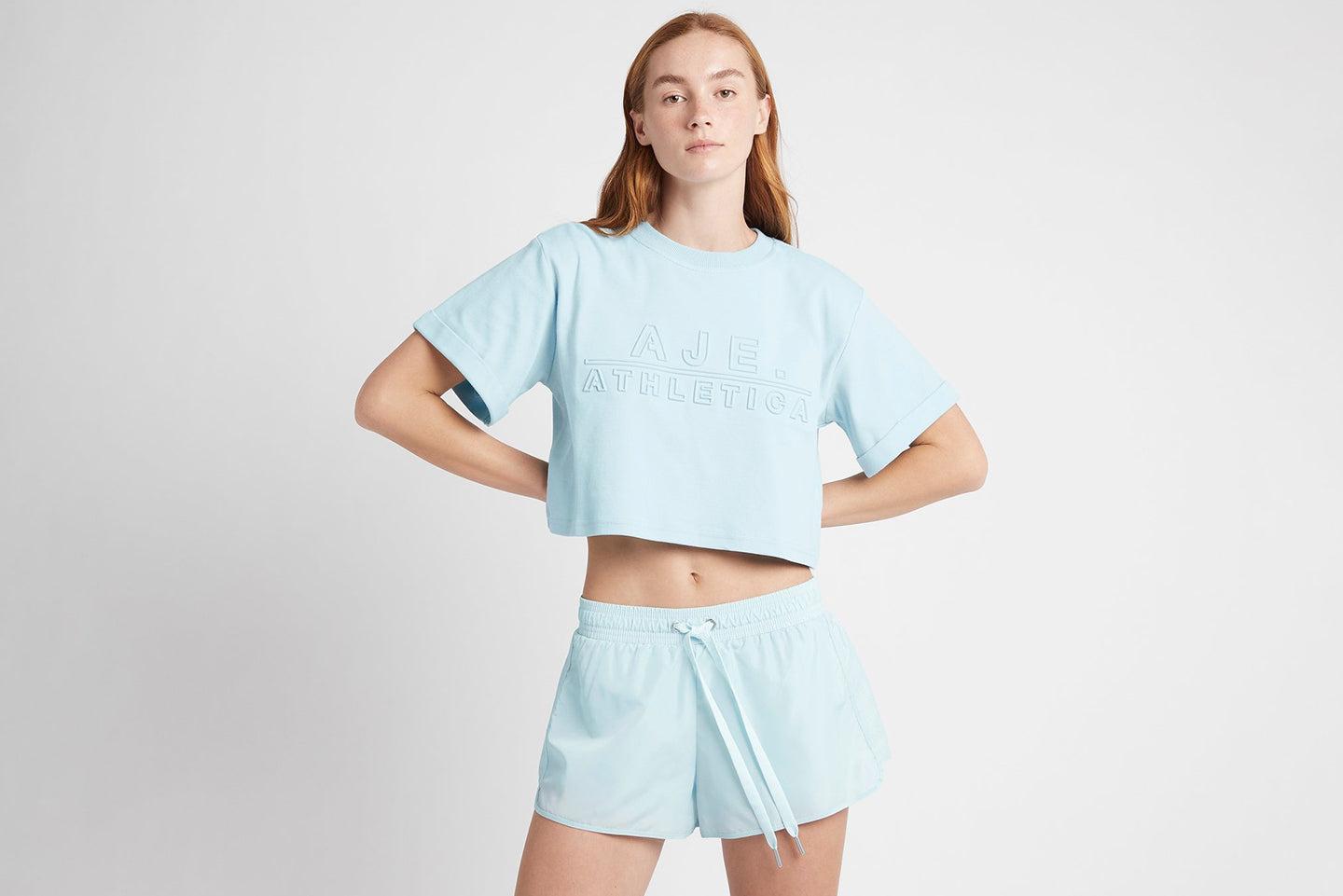 Cropped Embossed Classic Logo T-Shirt 105 Product Image