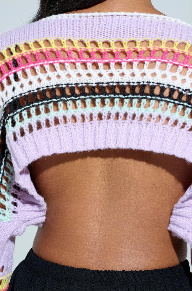 CIAO KNITTED CROPPED SWEATER Product Image