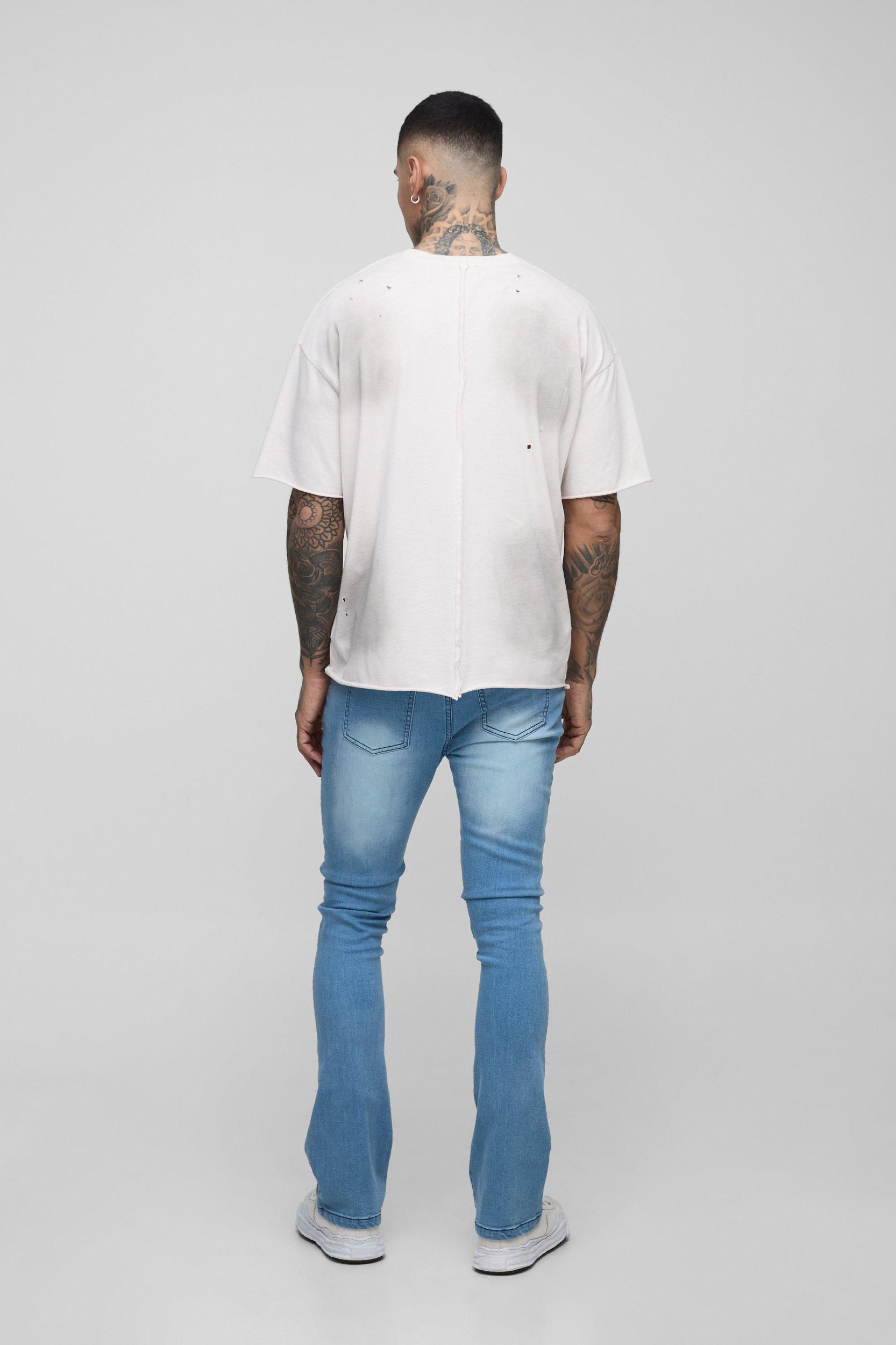 Tall Stretch Skinny Flared Jeans | boohooMAN USA Product Image
