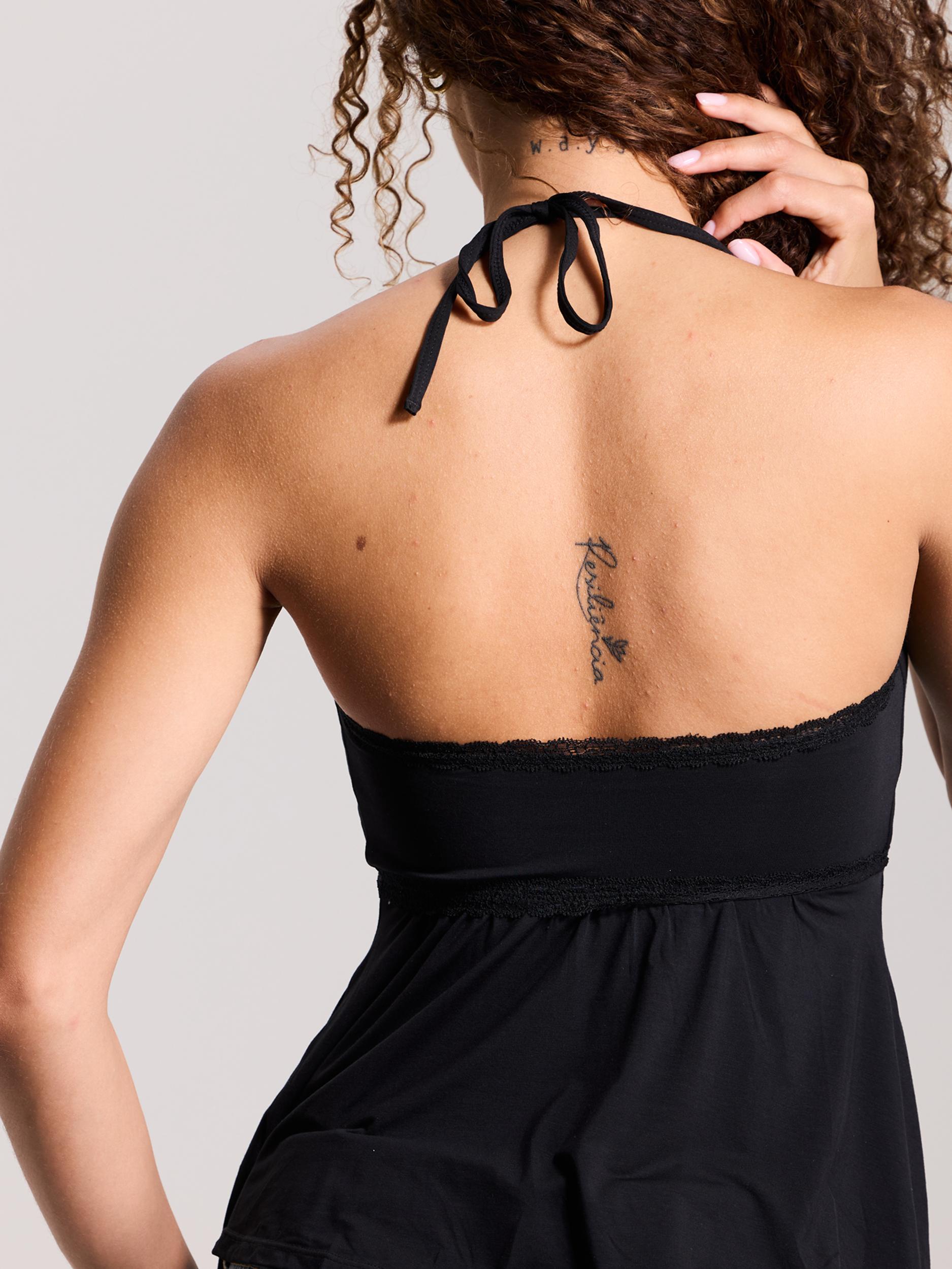 Lace Trim Babydoll Halter Product Image