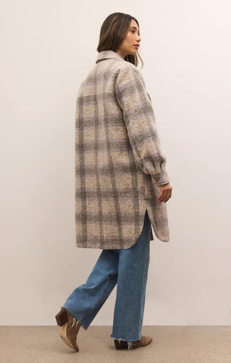 Sonoma Plaid Long Shirt Jacket *FS Product Image