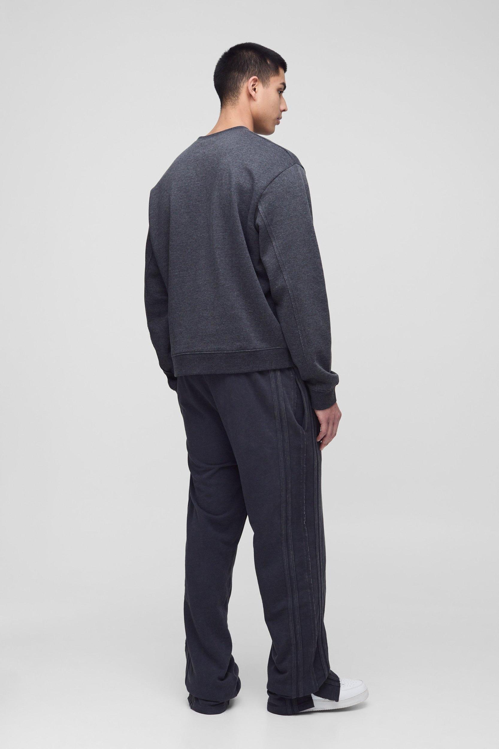 Tall Oversized Boxy Exposed Seam Sweater | boohooMAN USA Product Image