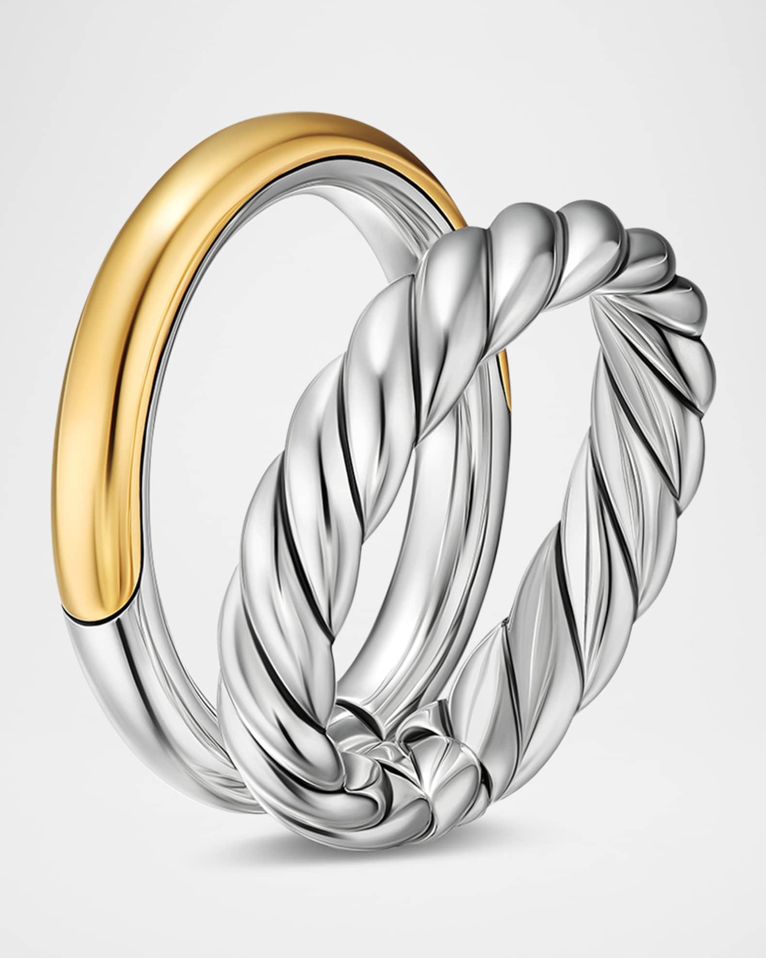 Crossover 2 Row Bracelet in Silver, 11mm Product Image