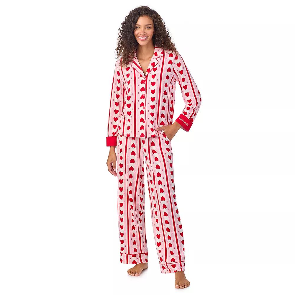 Women's Beauty Sleep Social Long Sleeve Pajama Shirt & Pajama Pants Sleep Set, Girl's, Size: XL, Queen Of Hearts Product Image