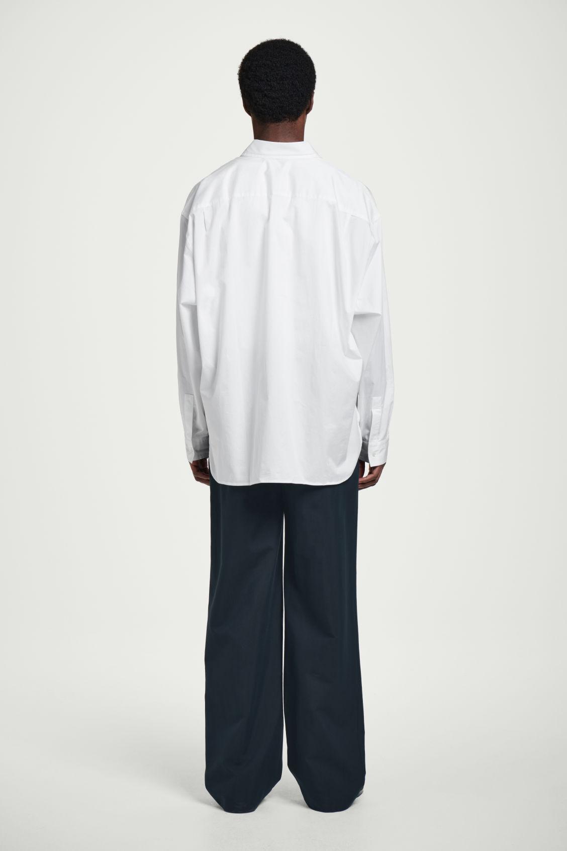 WIDE OVERSIZED COTTON OXFORD SHIRT Product Image