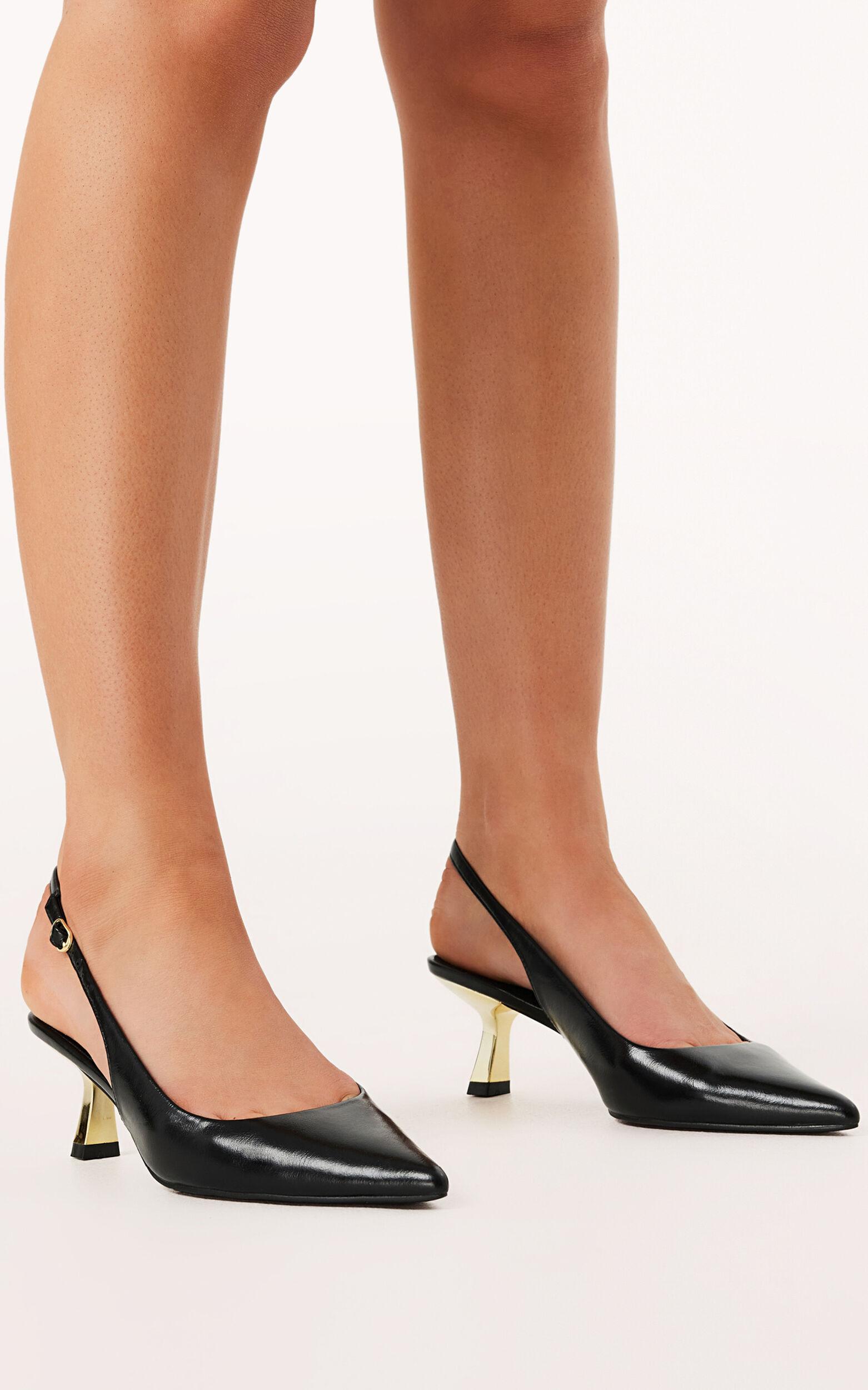 Billini - Anaya Heels in Black Shine Gold Product Image