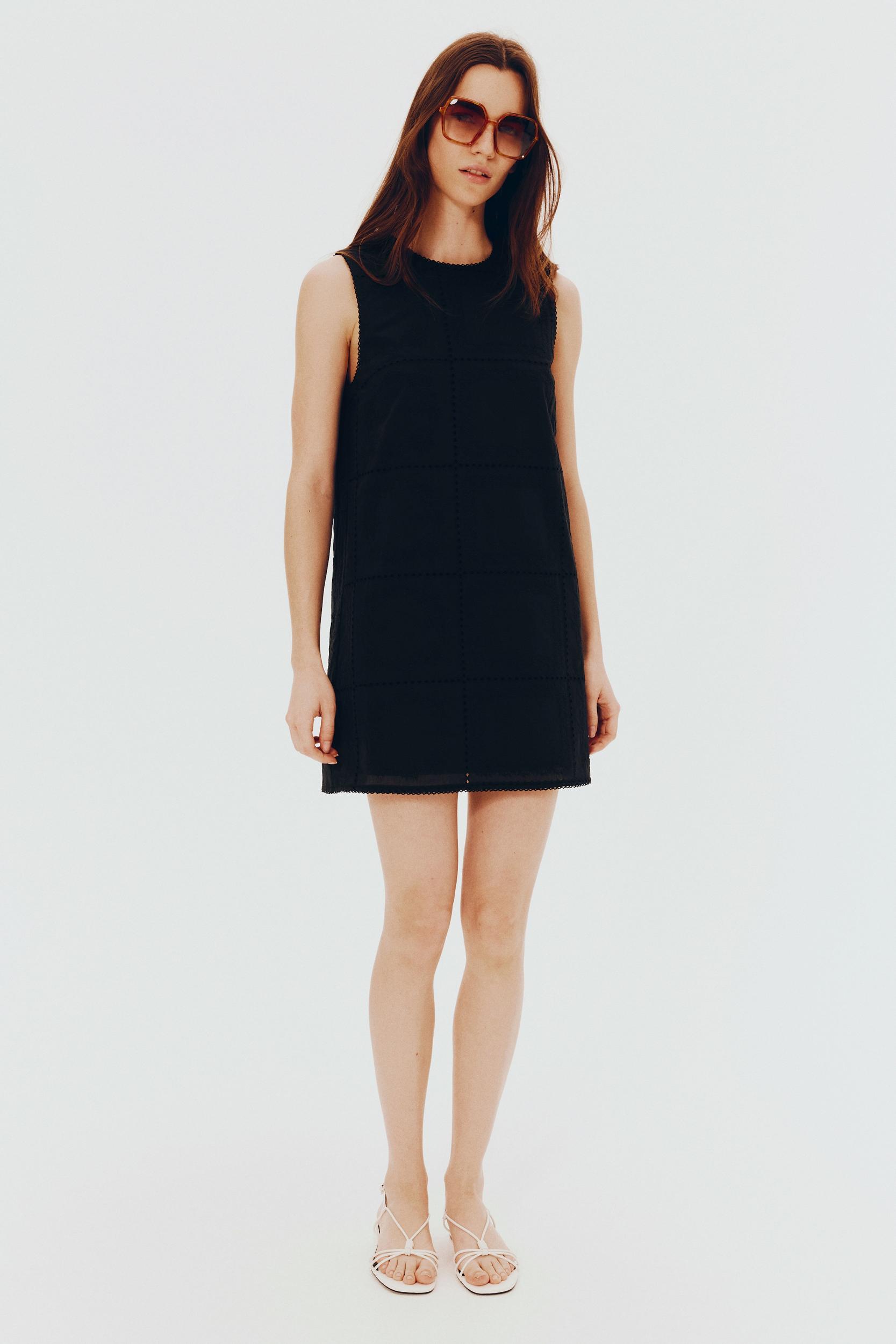 Eyelet-Embroidered Cotton Dress Product Image