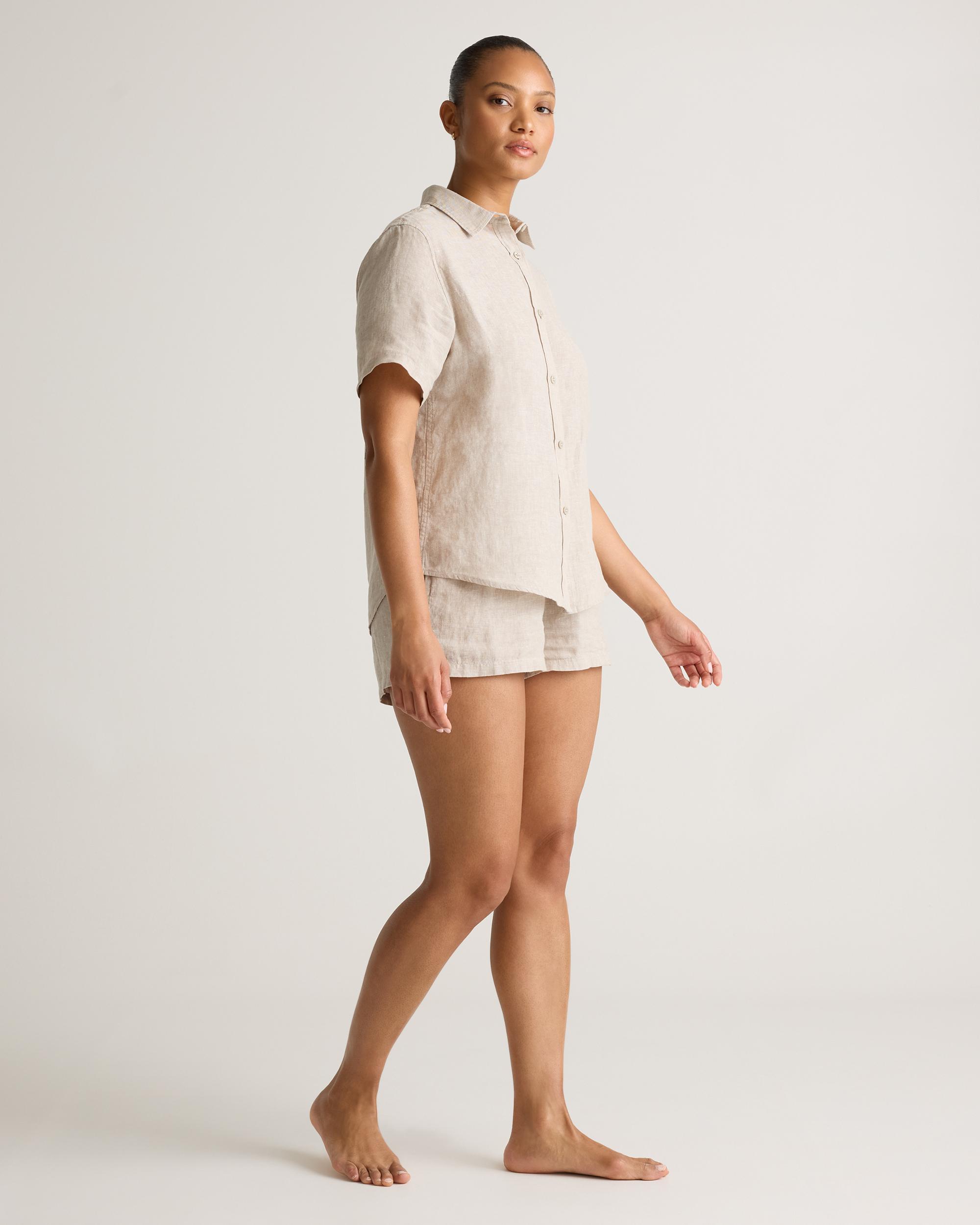 Quince | Women's 100% European Linen Shorts Pajama Set Product Image