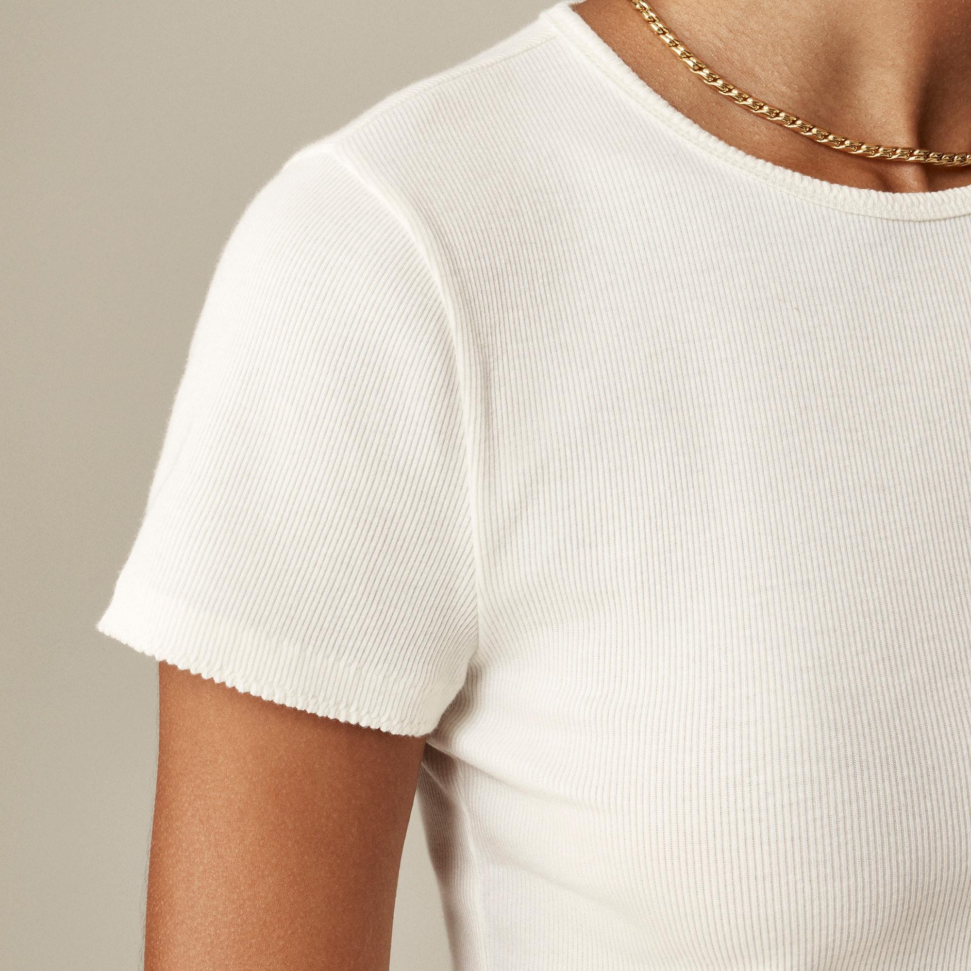 Fine rib short-sleeve T-shirt Product Image