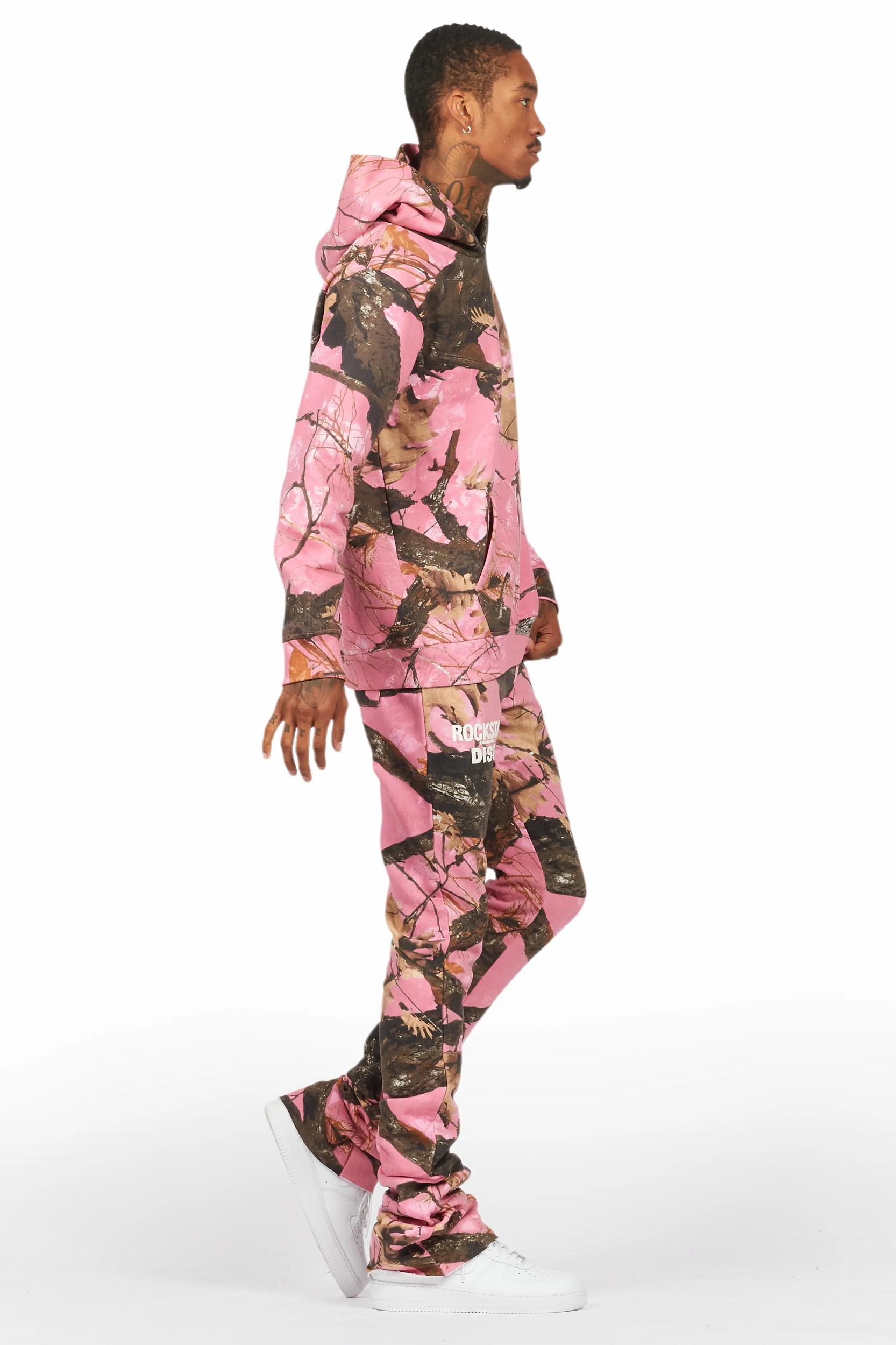 Tabby Pink Graphic Stacked Flare Track Set Male Product Image