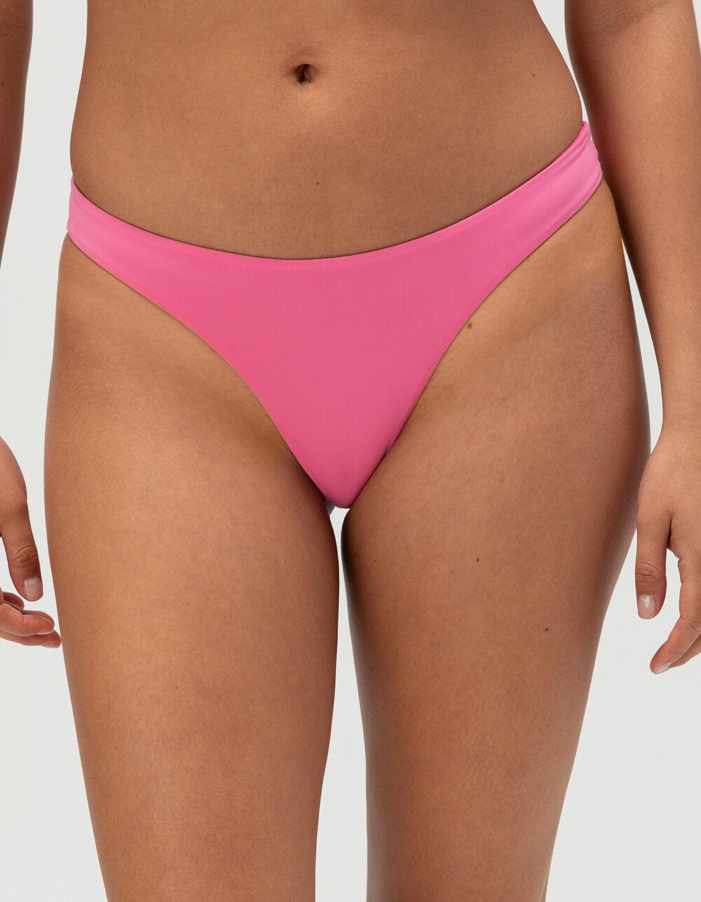 FULL TILT Tiny Bikini Bottoms - POP PINK Product Image
