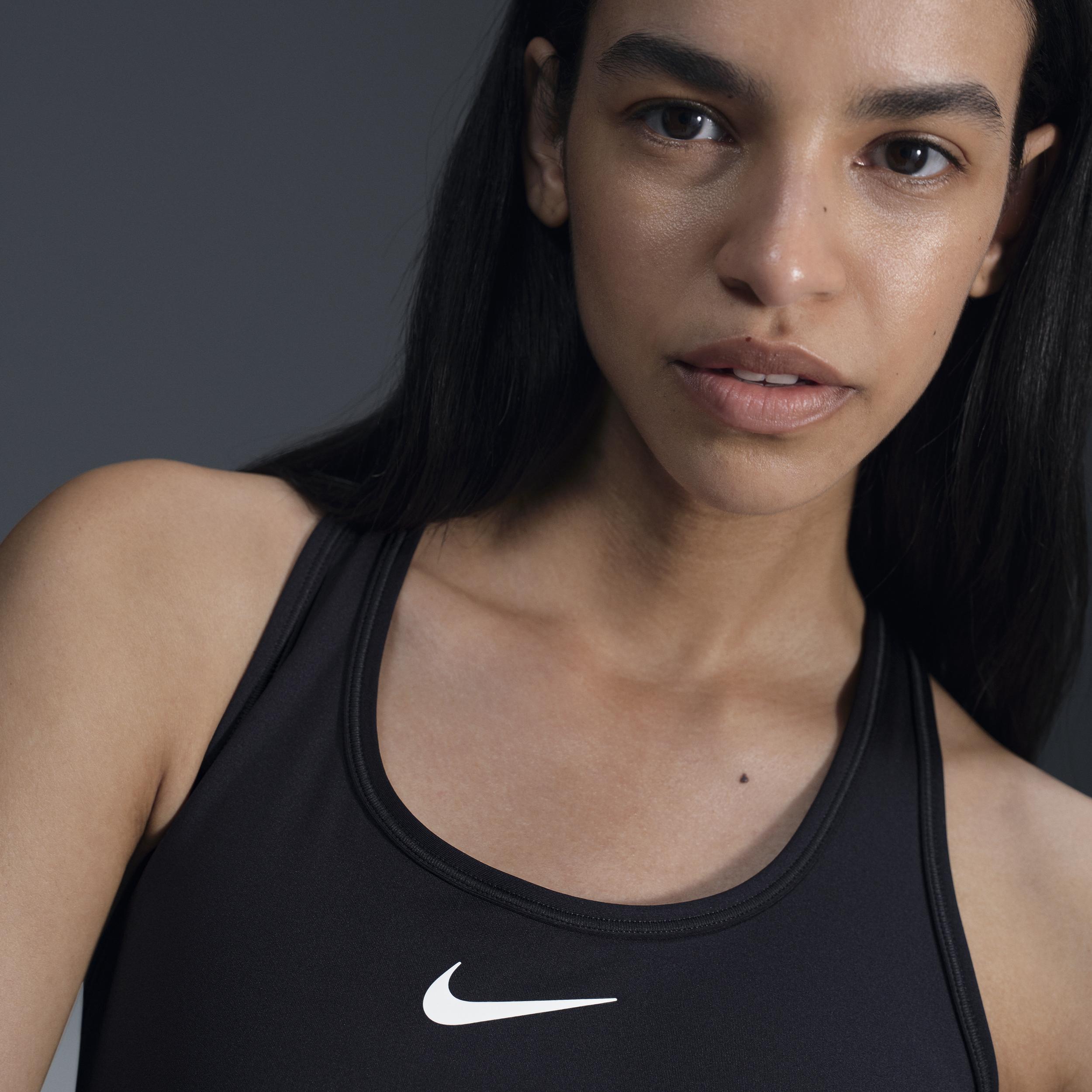Nike Womens Swoosh Medium Support Padded Sports Bra | DX6821-010 Product Image