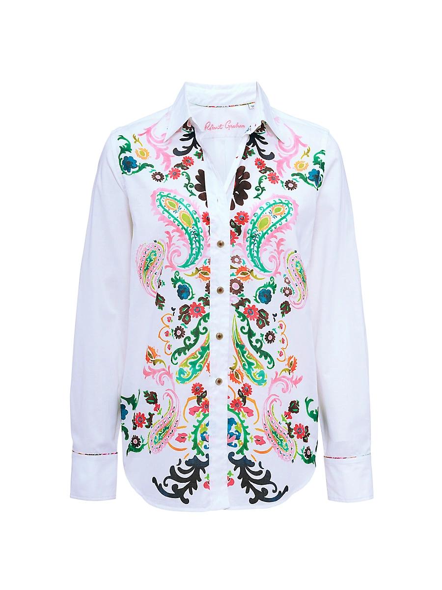 Womens Carrie Floral Paisley Cotton Shirt Product Image