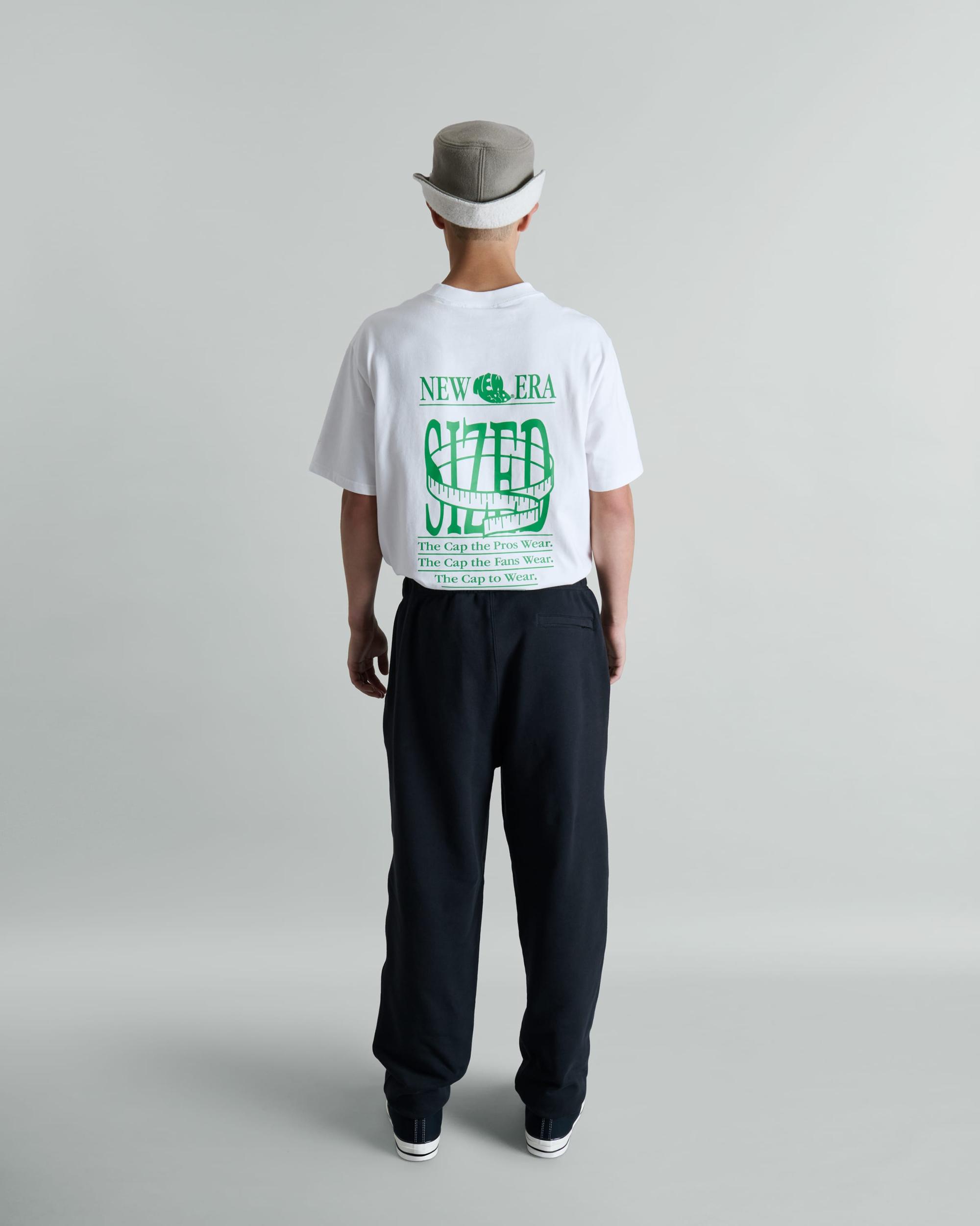 Sized Graphic College White T-Shirt Male Product Image