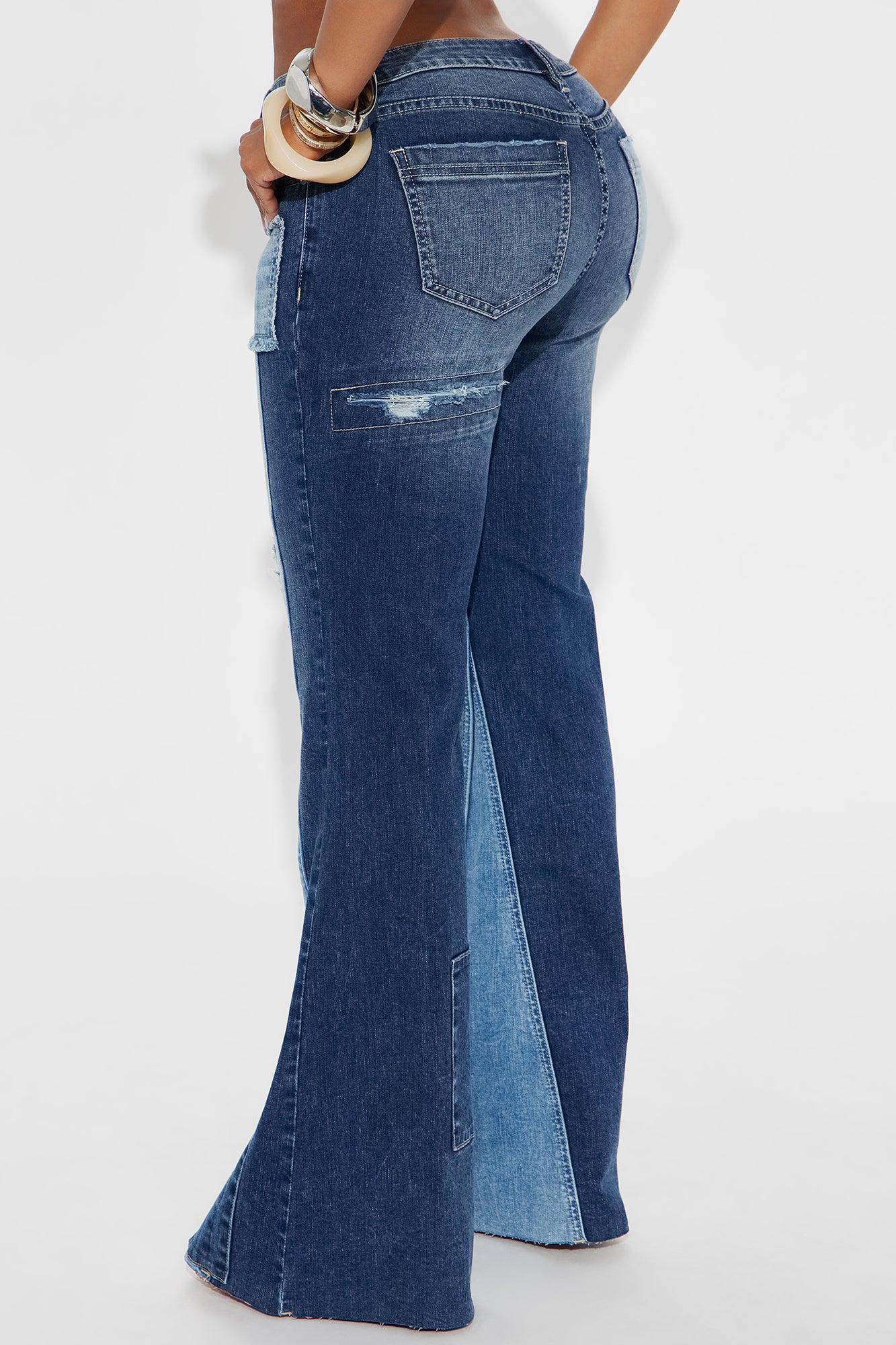Free Style Low Rise Flare Jeans - Medium Wash Female Product Image