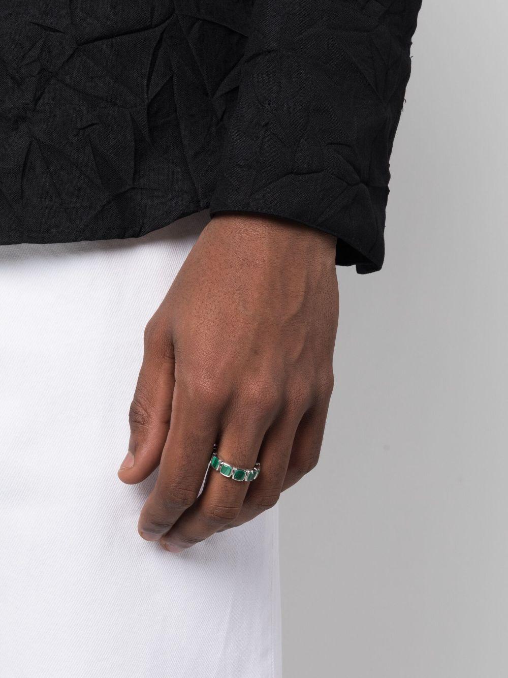 Cushion Band malachite ring Product Image