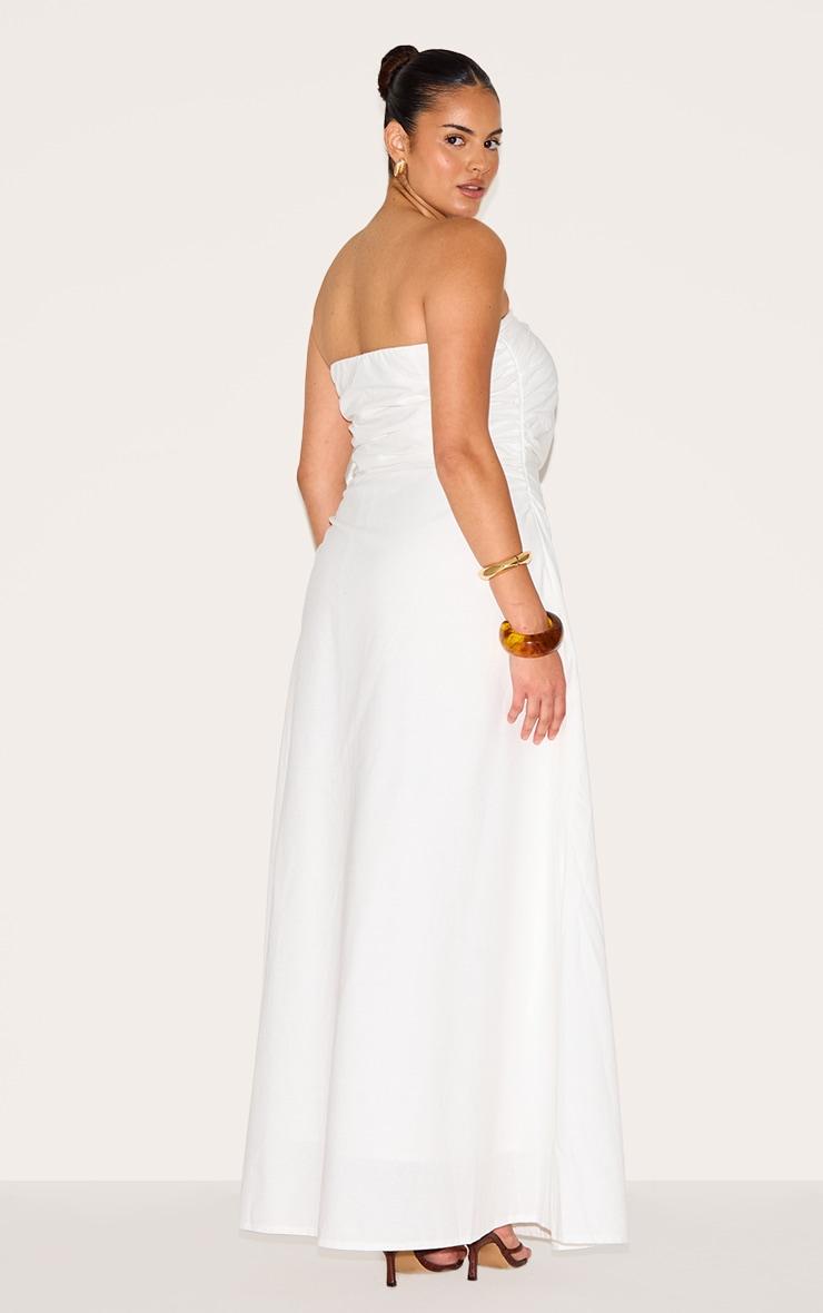 Plus White Maxi Bandeau Dress Product Image