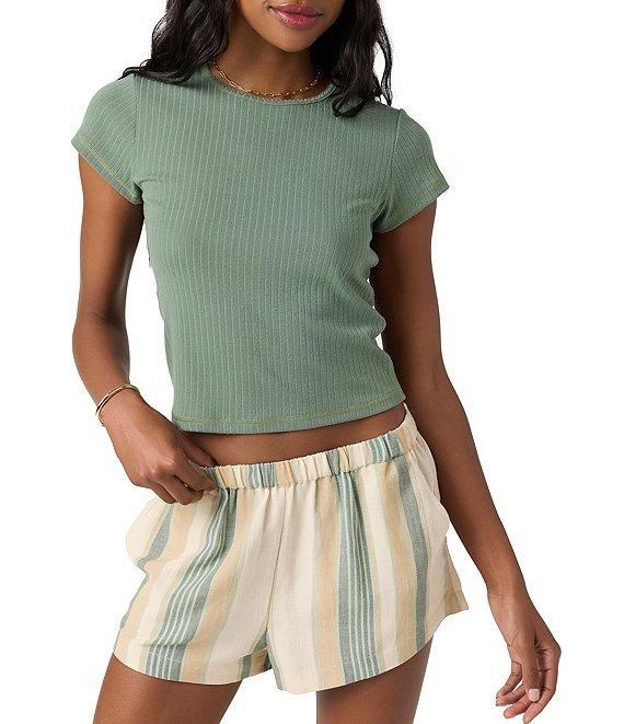 O'Neill Monette Knit Rib Pointelle Short Sleeve Top Product Image