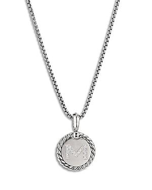 Womens Initial Charm Necklace in Sterling Silver Product Image