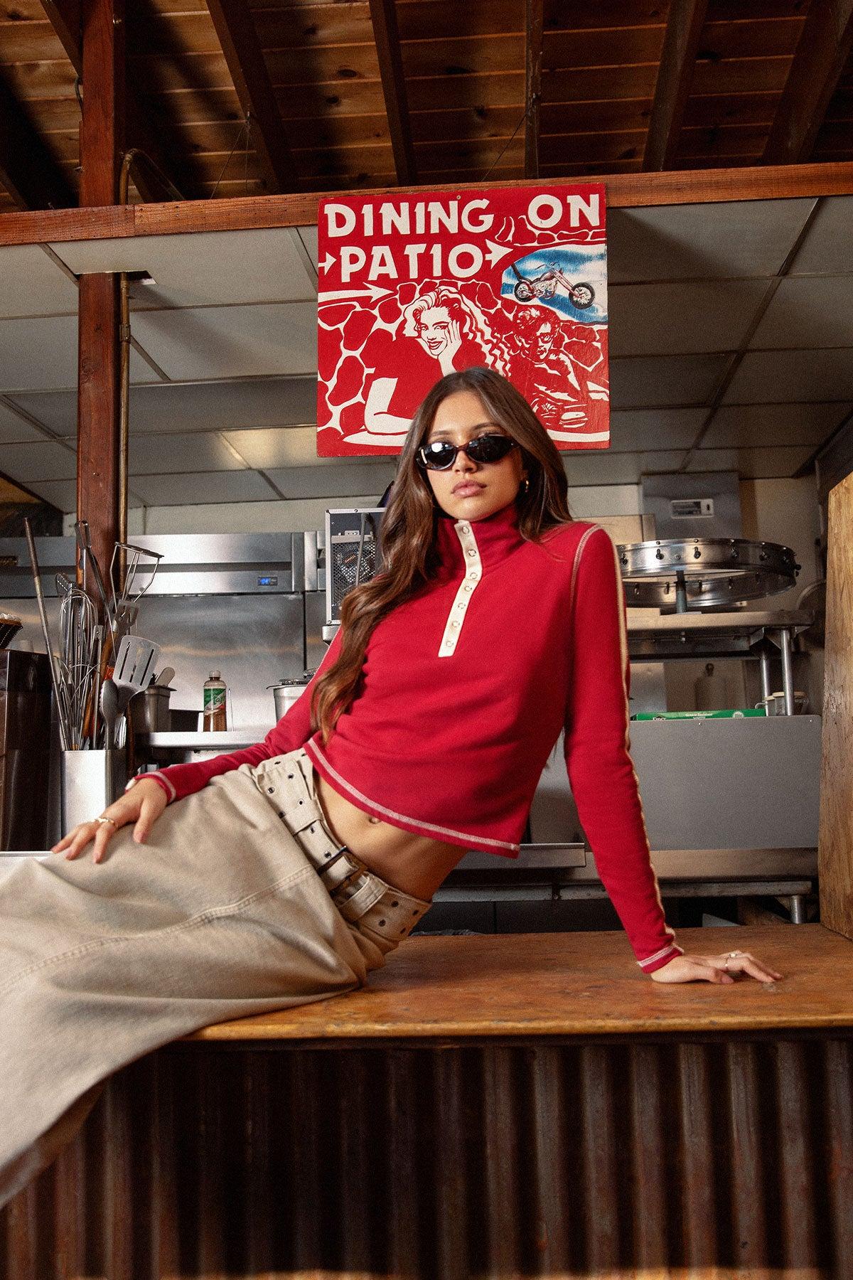 Gio Contrast Stitch Top Product Image