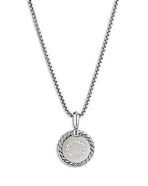 Womens Initial Charm Necklace in Sterling Silver Product Image