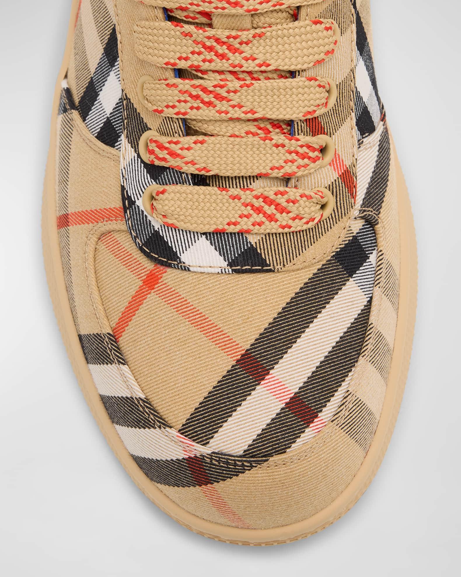 Men's Check Low-Top Sneakers Product Image