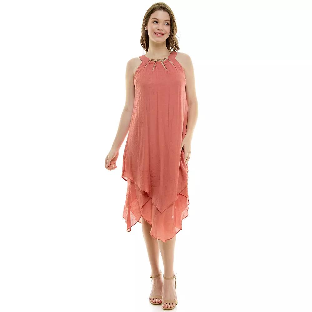 Women's Luxology Sleeveless Gauze Midi Dress, Girl's,  Product Image