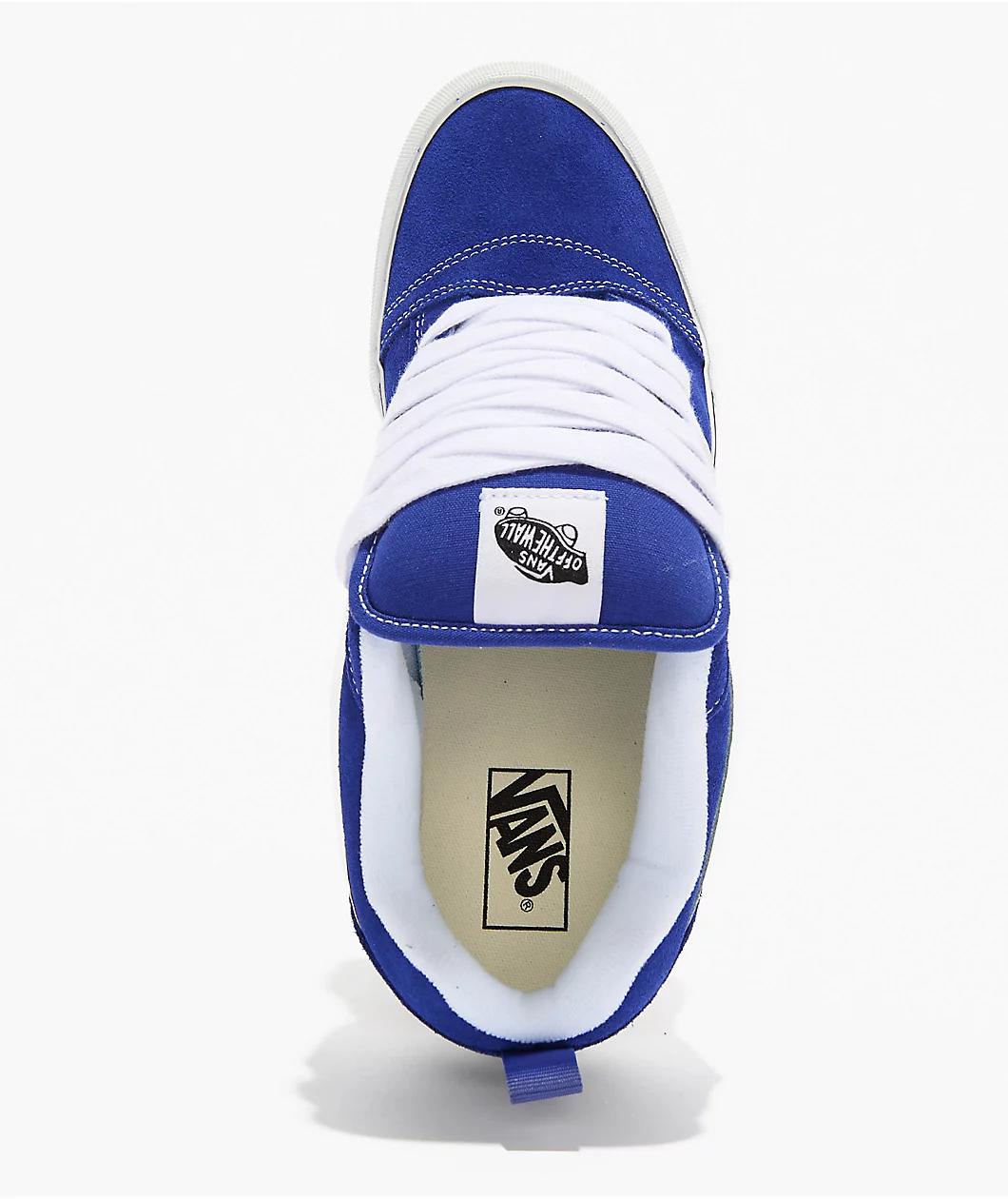 Vans Knu Skool Blue & White Skate Shoes Product Image