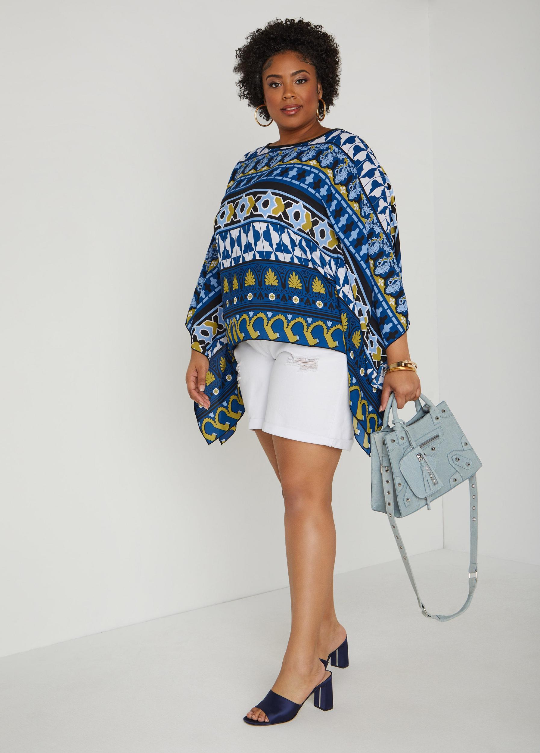 Geo Print Crepe Tunic Product Image