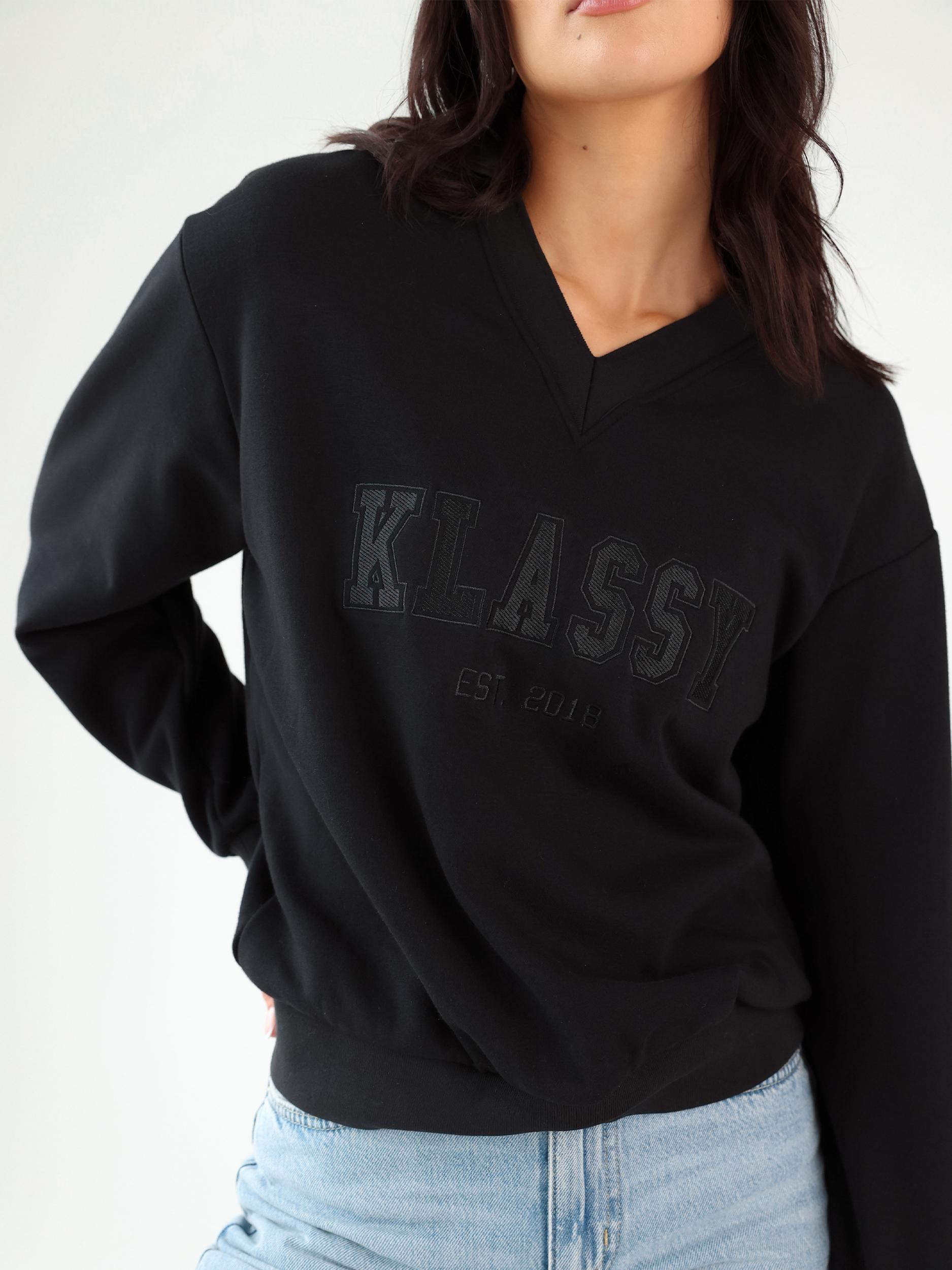 Klassy Varsity Sweater Product Image