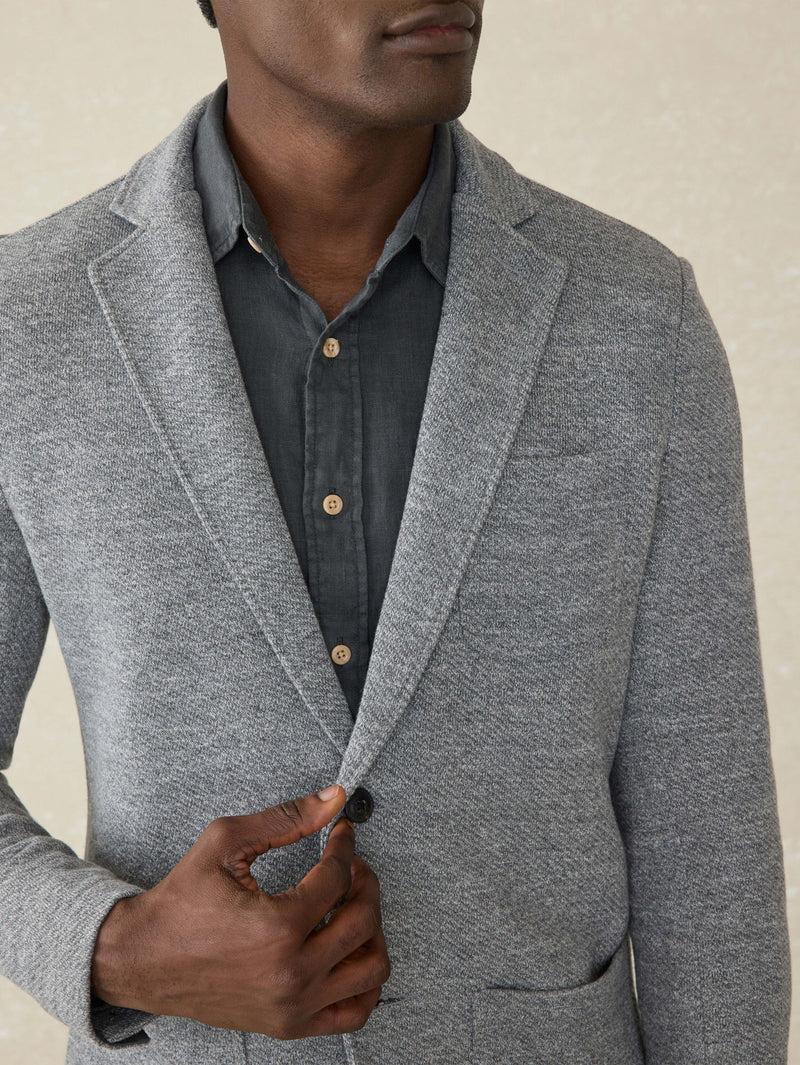 Inlet Knit Blazer - Medium Grey Melange Product Image