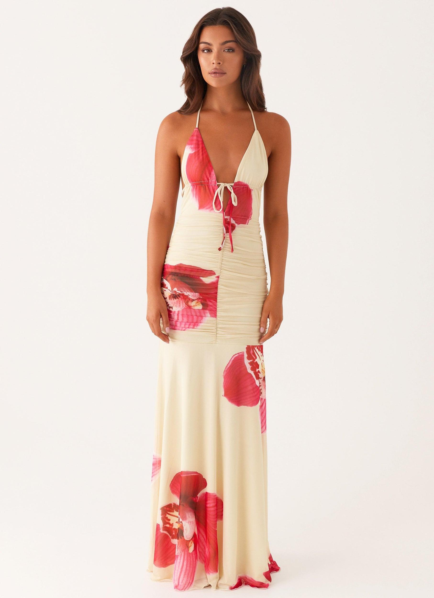 Hollywood Maxi Dress - Orchid Yellow Product Image